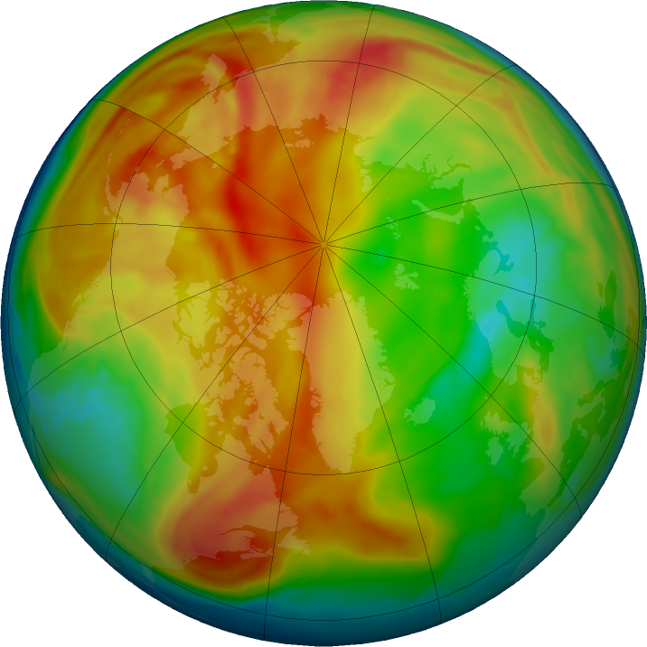 Arctic ozone map for 16 February 2017